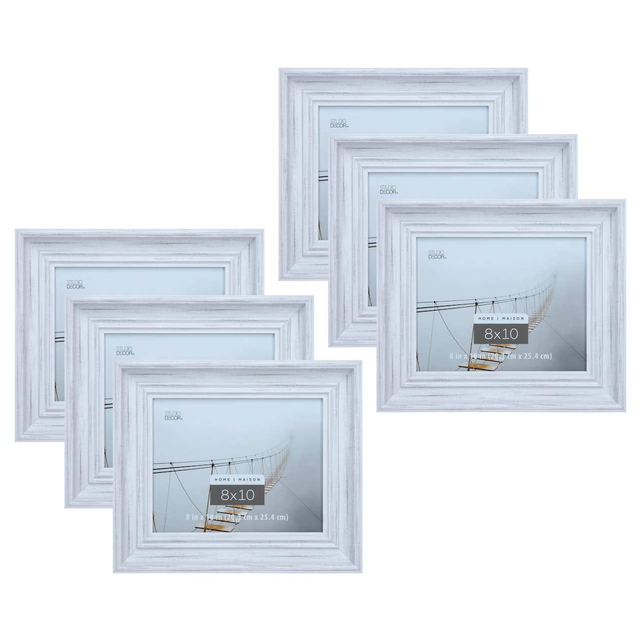 6 Pack: Home White Distressed Catalina Frame by Studio Décor®